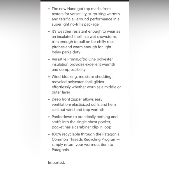 PATAGONIA NANO PUFF 1/2 ZIP PRIMALOFT FILL. GECKO GREEN PULLOVER XL P 24 L 29 - Picture 11 of 13